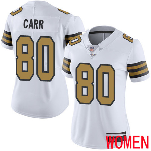New Orleans Saints Limited White Women Austin Carr Jersey NFL Football #80 Rush Vapor Untouchable Jersey